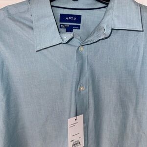 Apt. 9 Men's Sky Blue Casual Button Down Shirt